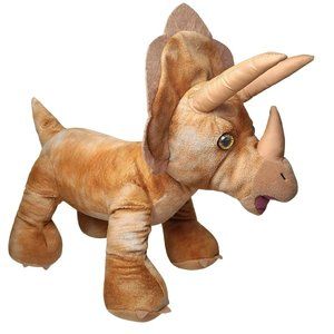 Build A Bear Workshop BAB Triceratops Brown Plush Dinosaur 14” Stuffed Animal